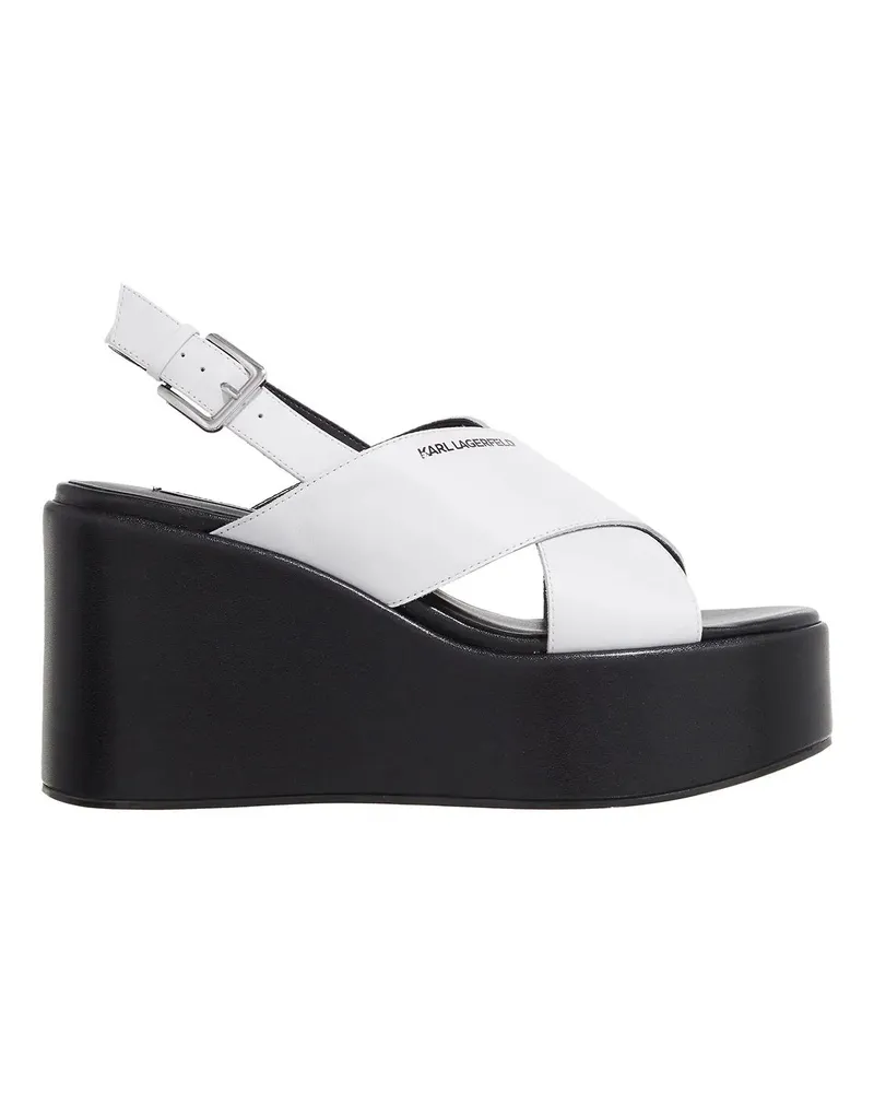 Karl Lagerfeld Sandaletten mit Absatz Wendy Kross Strap Sling weiß Weiß
