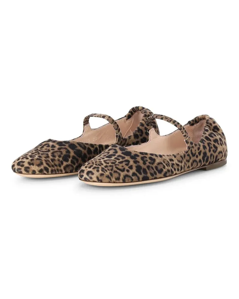 Attilio Giusti Leombruni Low-Top Sneaker Mary Janes mit Animalprint braun Braun