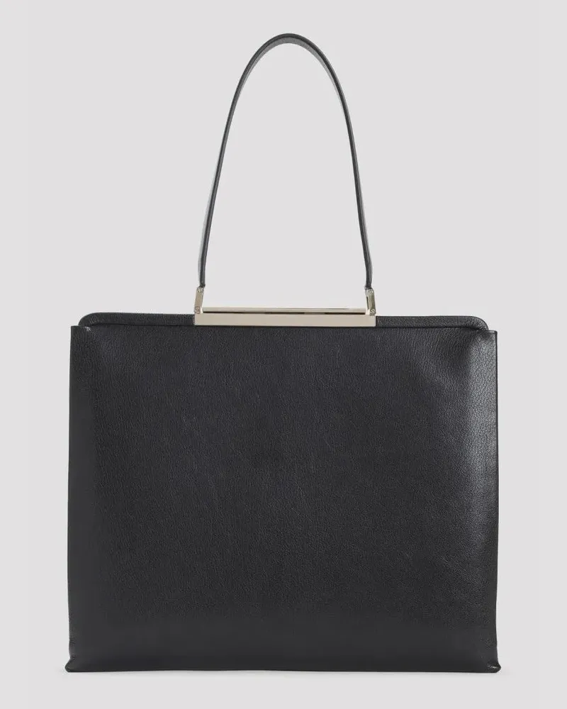 Tom Ford Hobo Bags Goat Leather Shoulder Bag With Silver-Tone Accents schwarz Schwarz