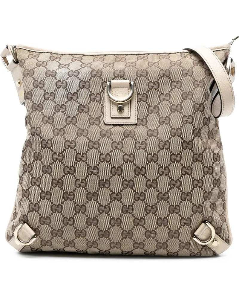 Gucci Hobo Bags GG Canvas Abbey D Ring Crossbody braun Braun