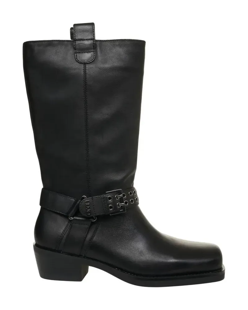 Liu Jo Stiefel Leather Cowboy Boots schwarz Schwarz