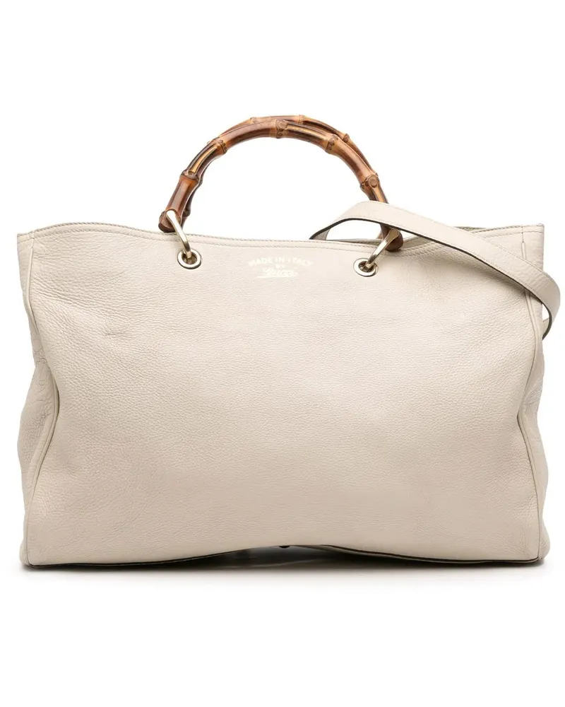 Gucci Hobo Bags Large Calfskin Bamboo Shopper Satchel braun Braun