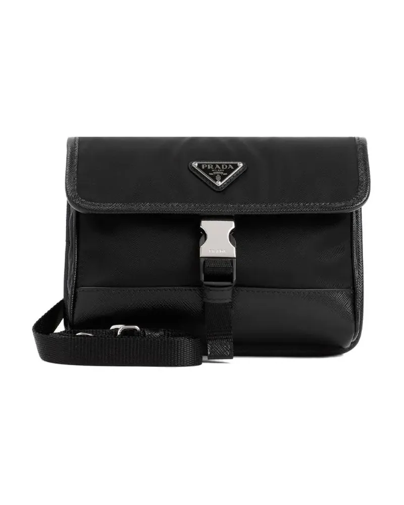 Prada Handyhüllen Rectangular Phone Holder With Detachable Strap schwarz Schwarz