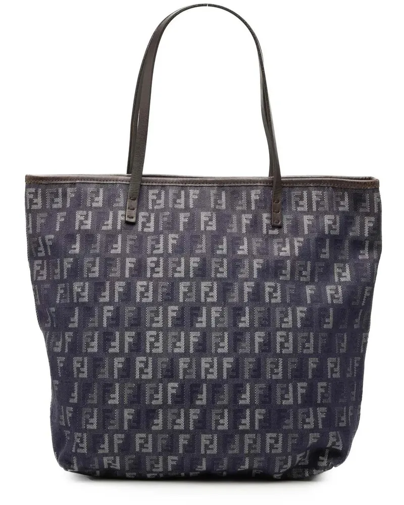 Fendi Shopper Zucchino Denim Tote blau Blau