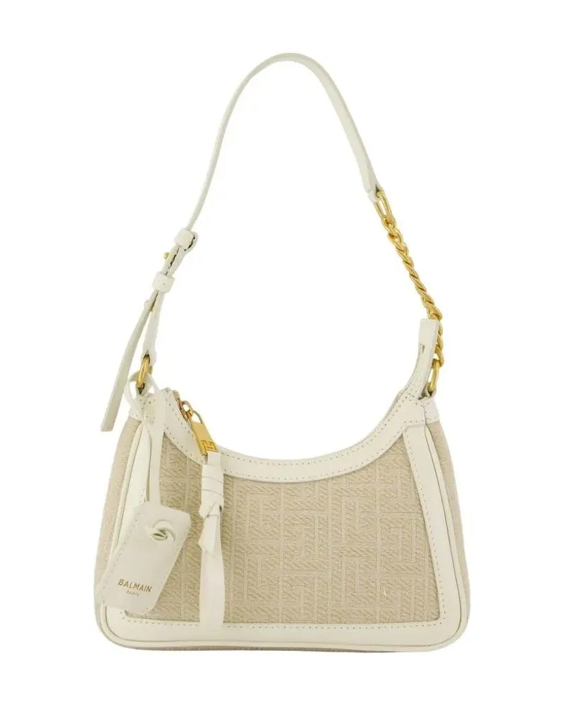 Balmain Hobo Bags B-Army Shoulder Bag - Leather - Neutral beige Beige