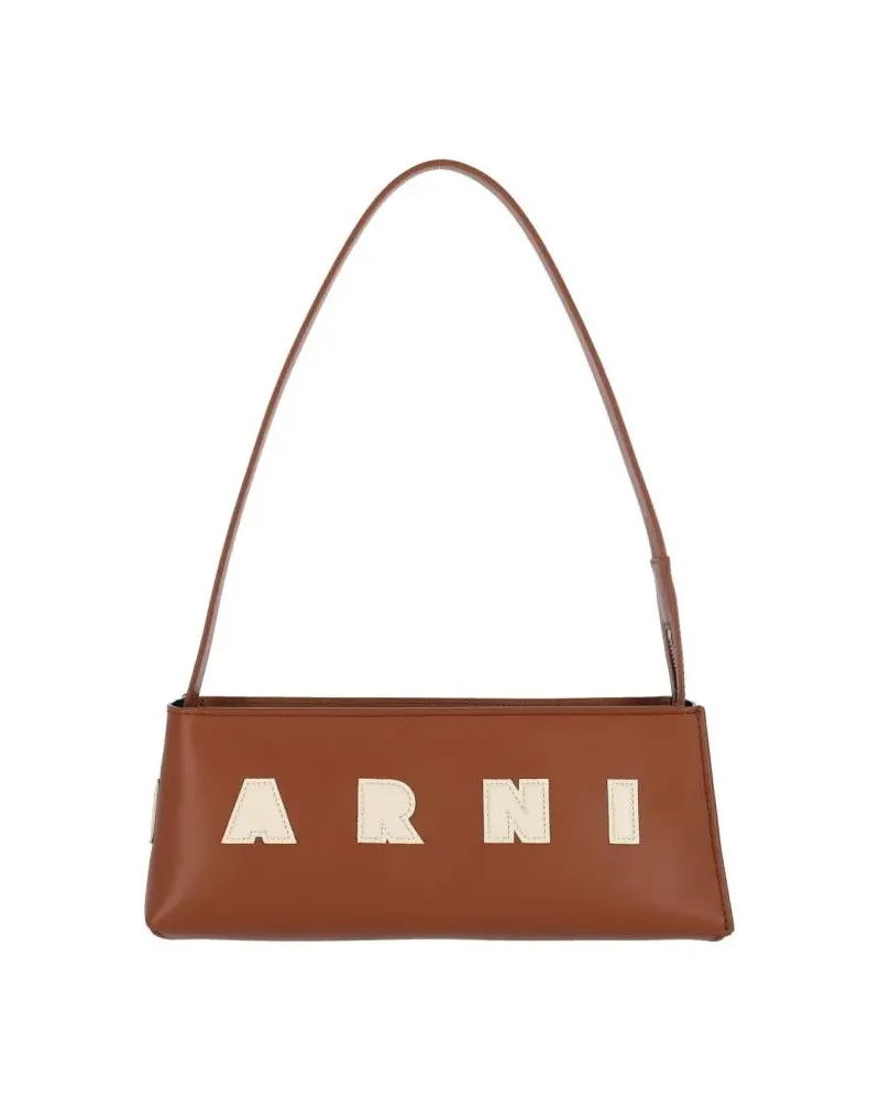 Marni Shopper & Totes Brown Calfskin Leather Bora "Museo" Bag braun Braun