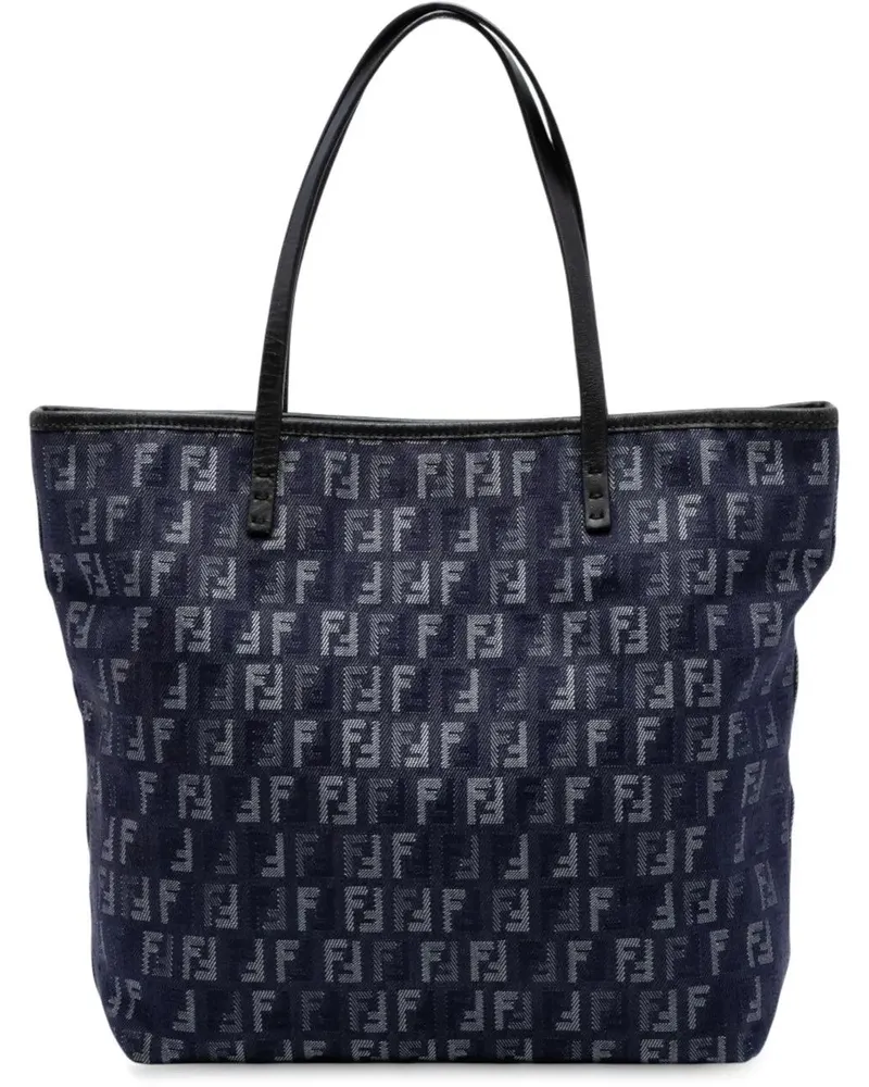 Fendi Shopper Zucchino Denim Tote blau Blau