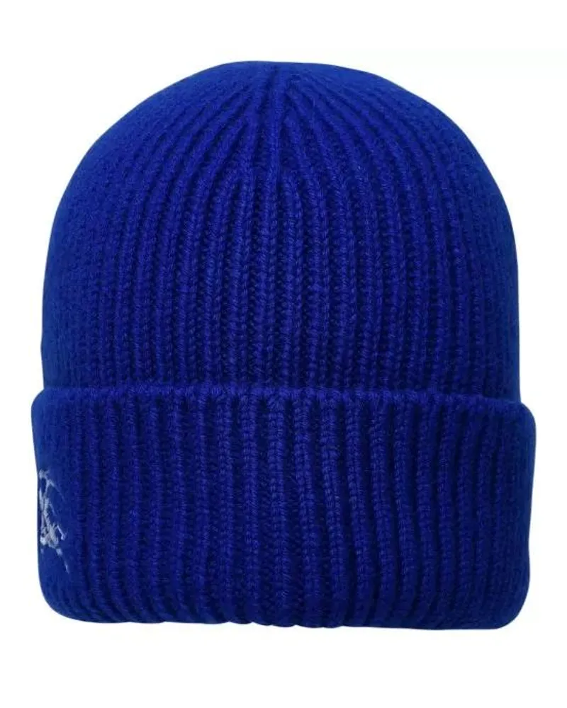 Burberry Mützen Blue Cashmere Beanie Blau