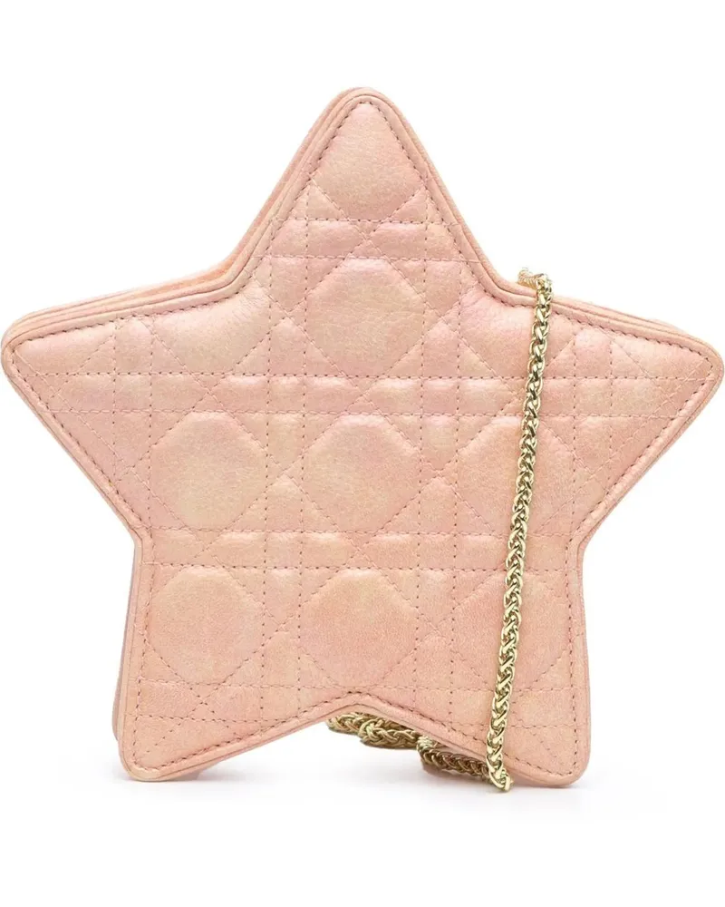 Dior Hobo Bags 2023 Lambskin Cannage Kids Star Crossbody rosa Gold