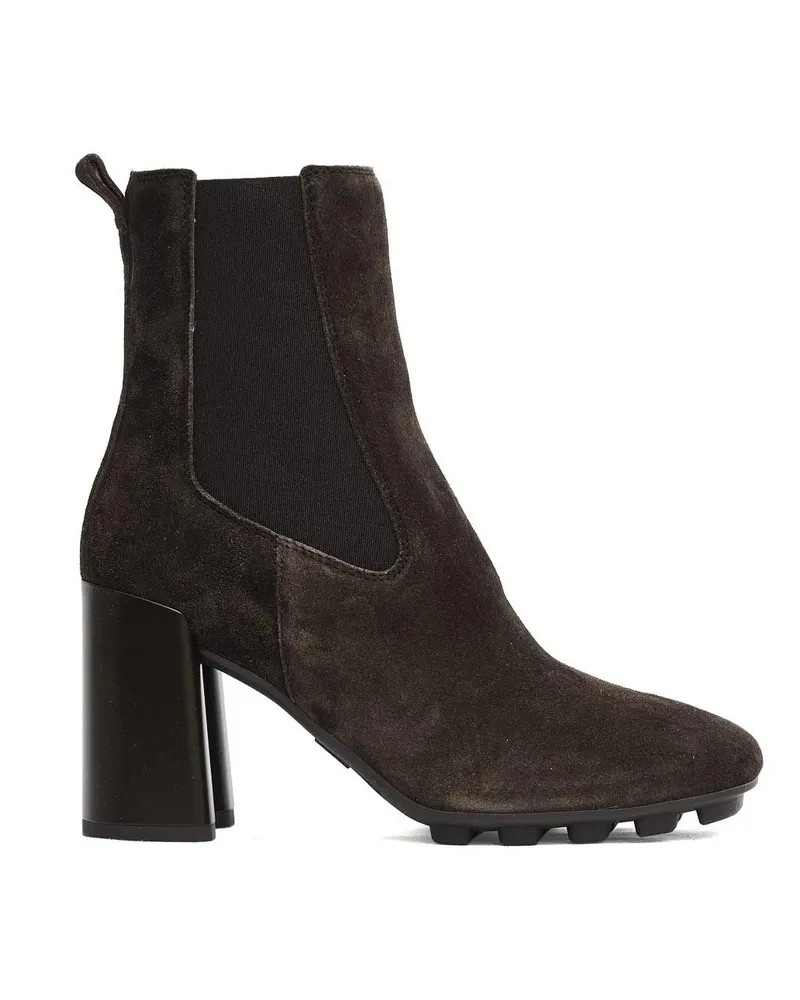 Hogan Stiefel T. 85 Mm Cam Brown Ankle Boot schwarz Schwarz