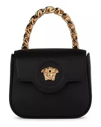 Versace Crossbody Bags La Medusa' Black Leather Mini Bag Schwarz