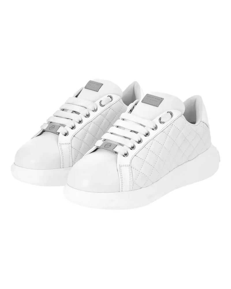 Philipp Plein Low-Top Sneaker Lo-Top Turnschuhe Matelasse weiß Weiß