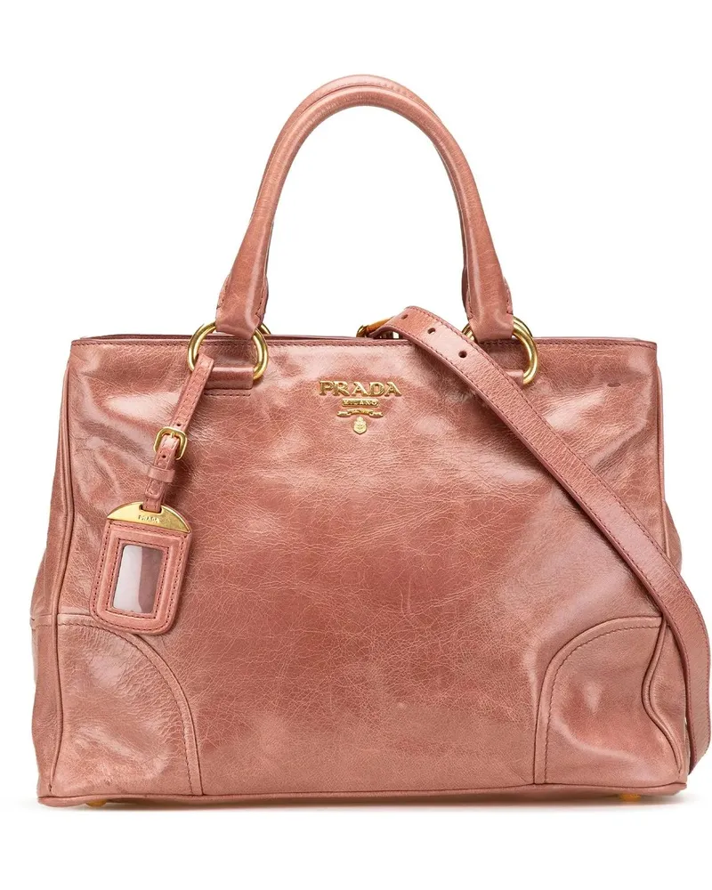 Prada Hobo Bags 2010-2024 Vitello Shine Satchel pink Rosa