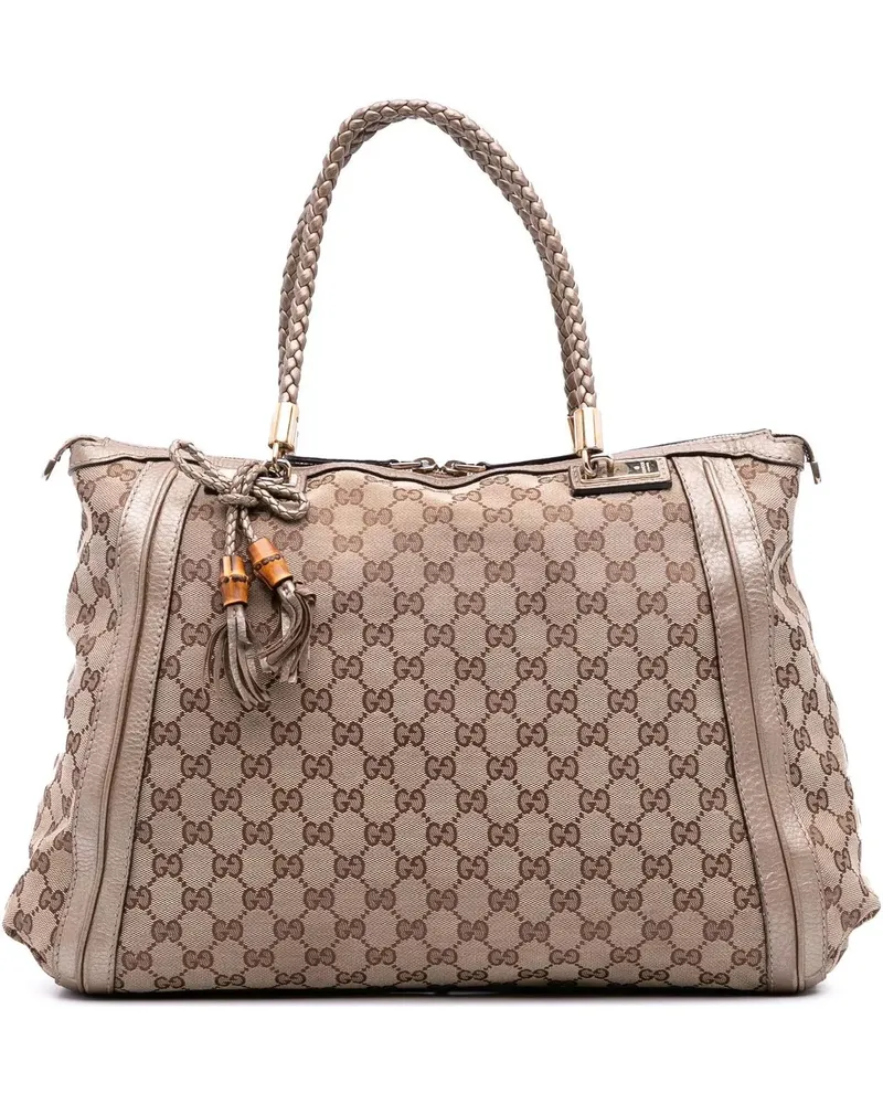 Gucci Hobo Bags Large GG Canvas Bella Satchel braun Braun