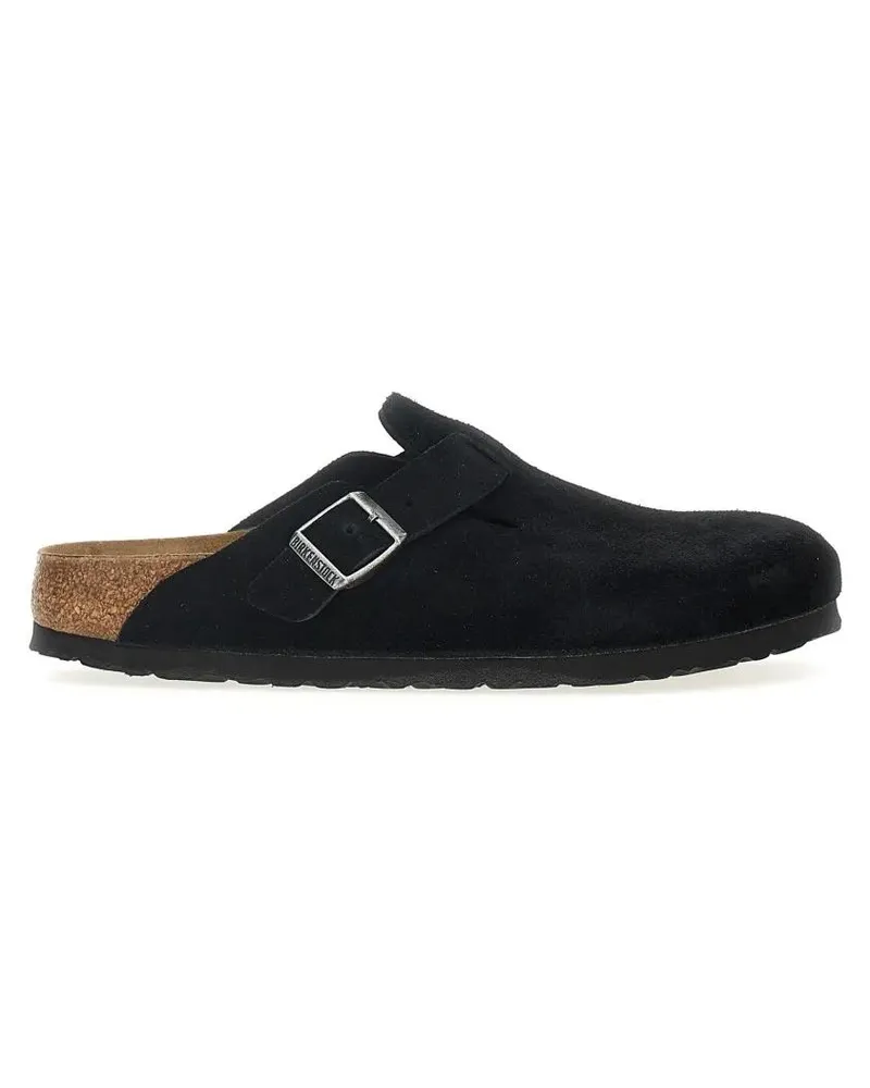 Birkenstock Loafer 'Boston' Sabots schwarz Schwarz