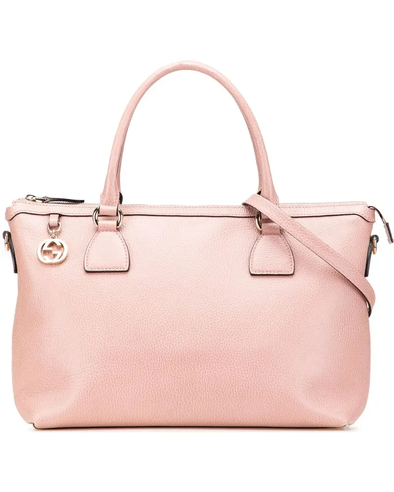 Gucci Hobo Bags Dollar Calfskin GG Charm Satchel rosa Gold