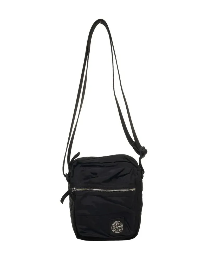 Stone Island Rucksäcke Shoulder Bag With Logo schwarz Schwarz