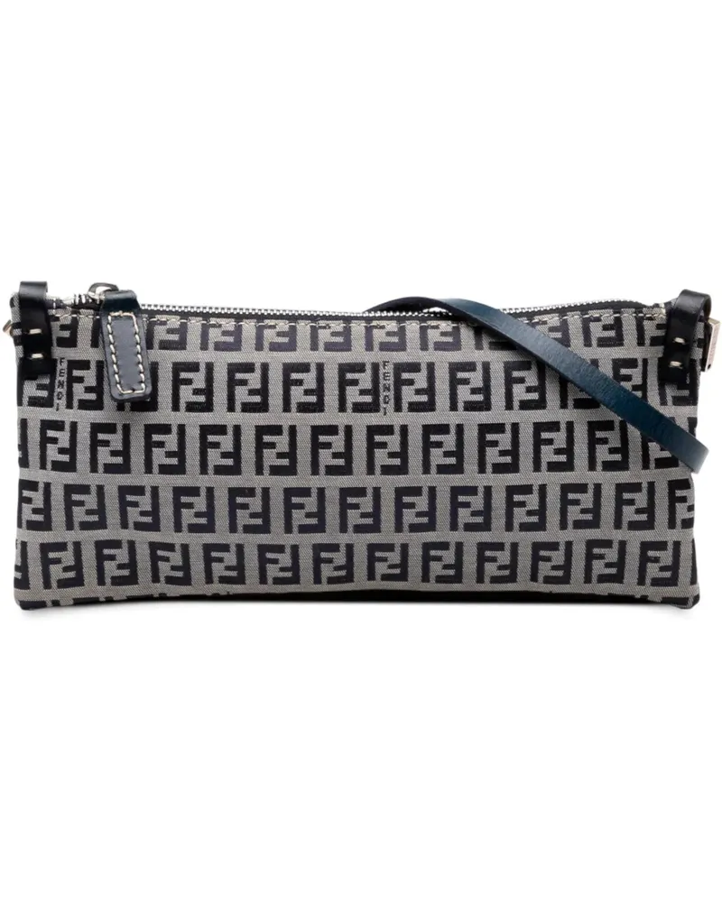 Fendi Hobo Bags Zucchino Canvas Crossbody grau Grau