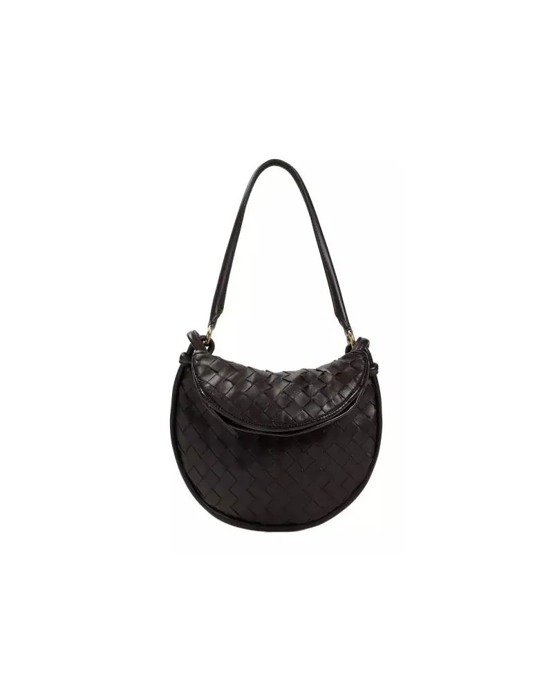 Bottega Veneta Shopper Fondant Lamb Leather Veneta Bag Schwarz