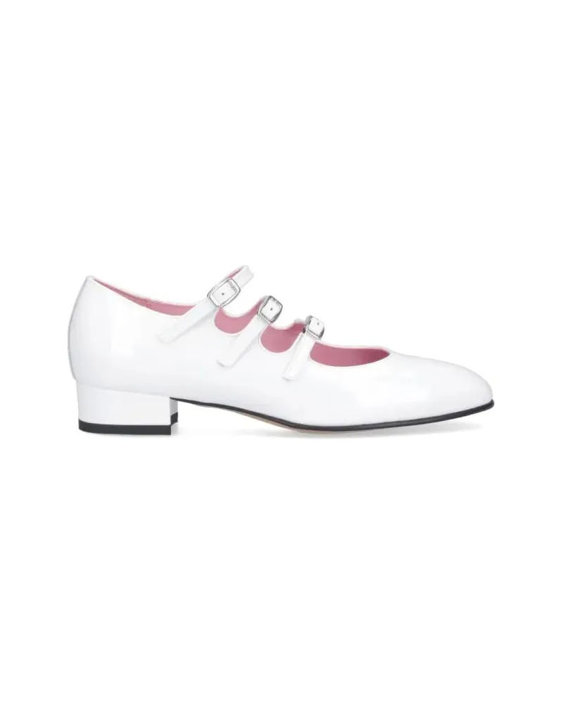 Carel Hohe Schuhe Mary Jane Pumps "Ariana" In White Patent Leather weiß Weiß