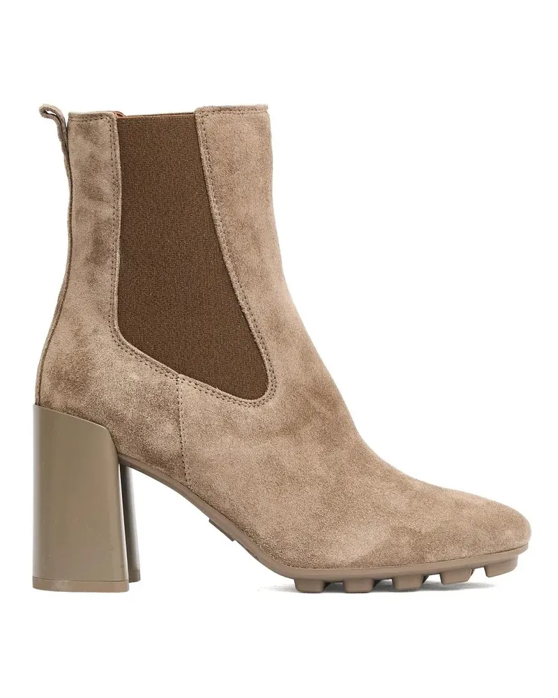 Hogan Stiefel Dove Grey T85 Suede Chelsea Boot braun Braun
