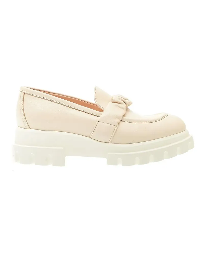 Attilio Giusti Leombruni Cream Moccasin With Rubber Sole beige Beige