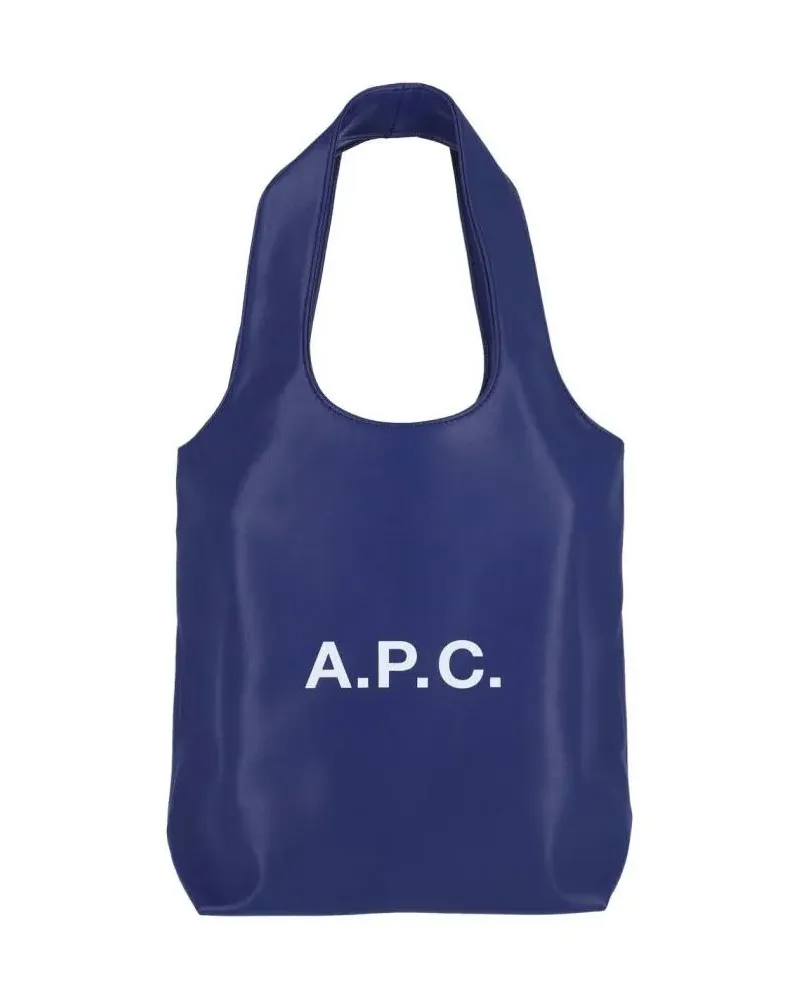 A.P.C. Shopper & Totes "Ninon" Small Tote Bag Blue blau Blau