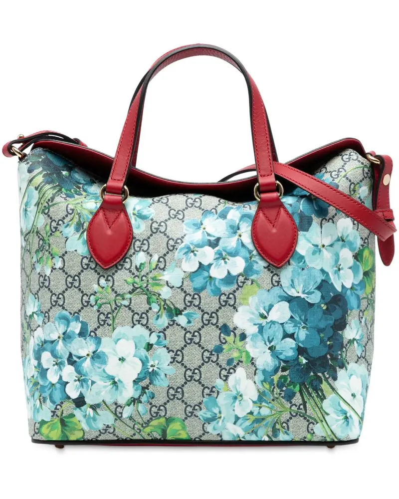 Gucci Hobo Bags GG Supreme Blooms Linea A Fold Over Tote braun Braun