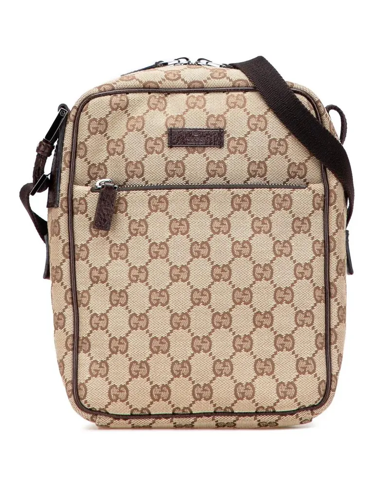 Gucci Hobo Bags GG Canvas Crossbody braun Braun