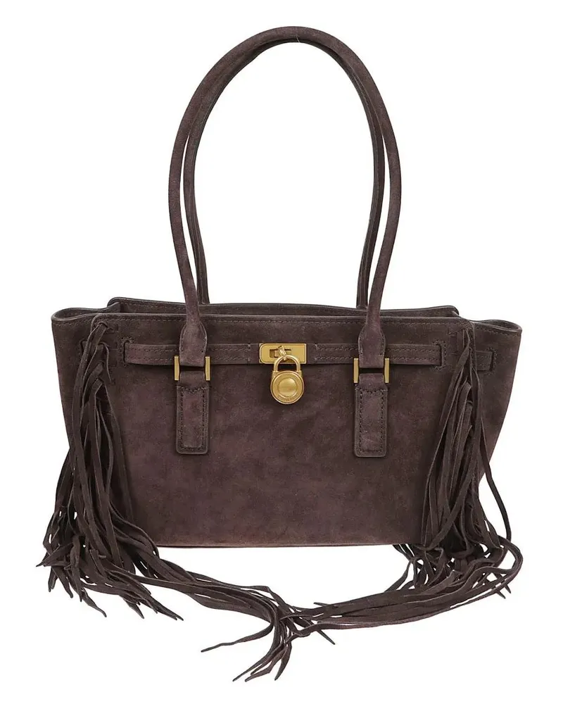 Michael Kors Shopper & Totes Hamilton Rectangular Chocolate Suede Shoulder Bag braun Braun
