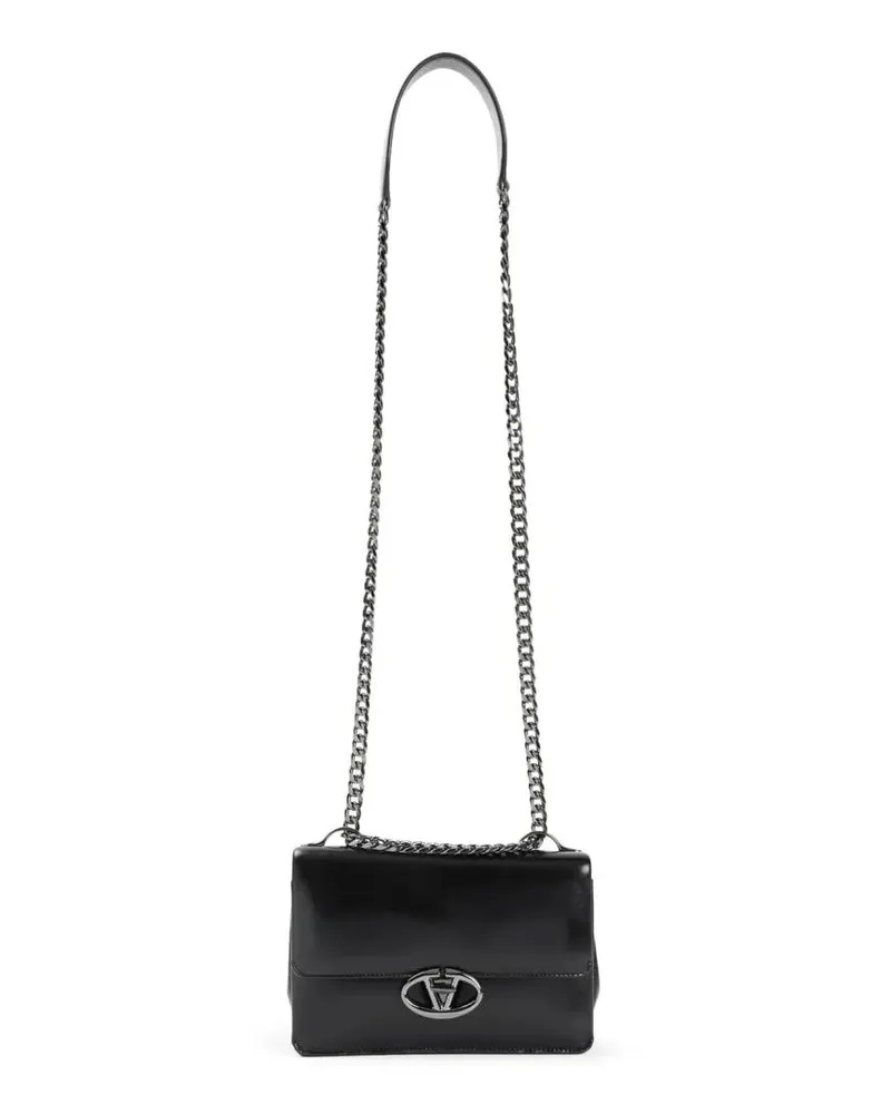 Valentino Garavani Hobo Bags Structured Leather Shoulder Bag schwarz Schwarz