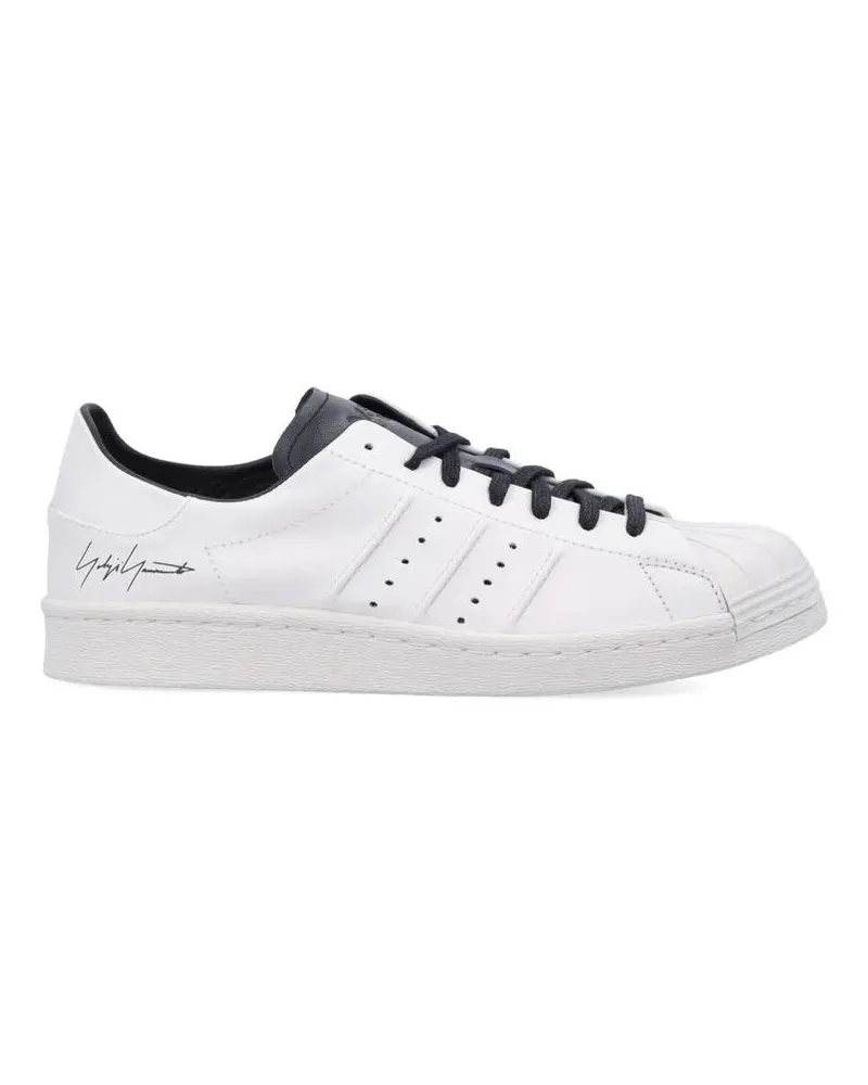 Y-3 Low-Top Sneaker Premium Leather Sneakers With Rubber Shell Toe weiß Weiß