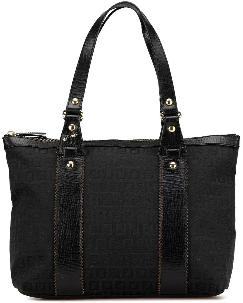 Fendi Crossbody Bags 2000-2010 Zucchino Canvas Handbag schwarz Schwarz
