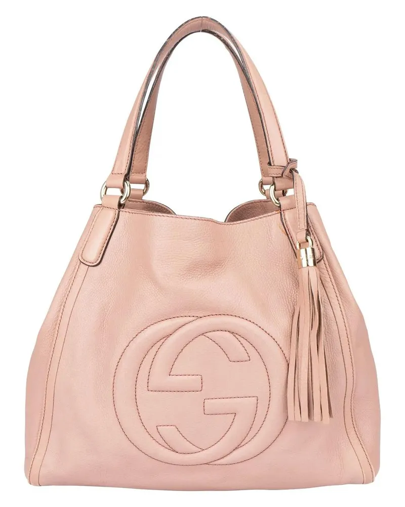 Gucci Crossbody Bags  Pink Leather GG Soho Handbag rosa Gold