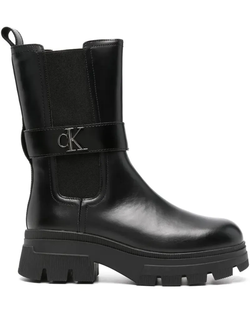 Calvin Klein Chunky Combat Chelsea Boots schwarz Schwarz