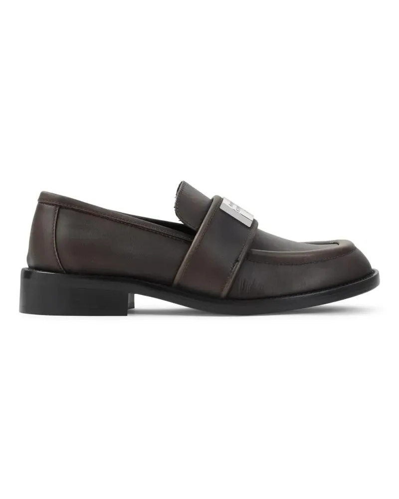 Acne Studios Brown Brushed Nylon Loafers braun Braun