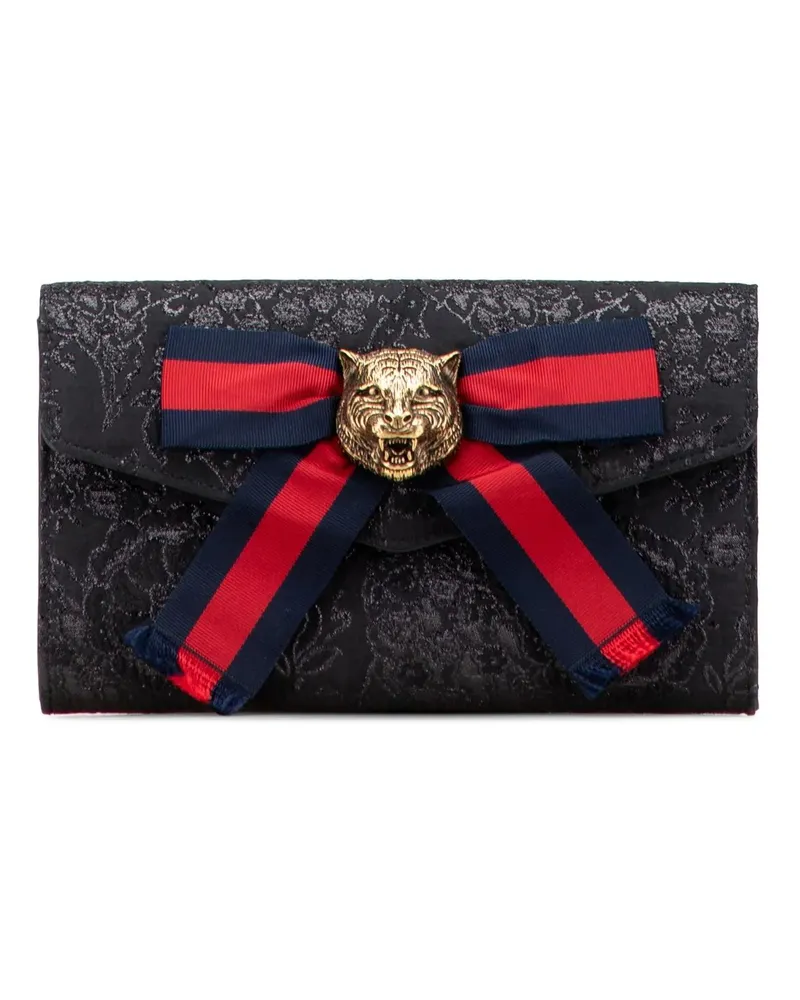 Gucci Clutches Lurex Brocade Animalier Broadway Clutch schwarz Schwarz