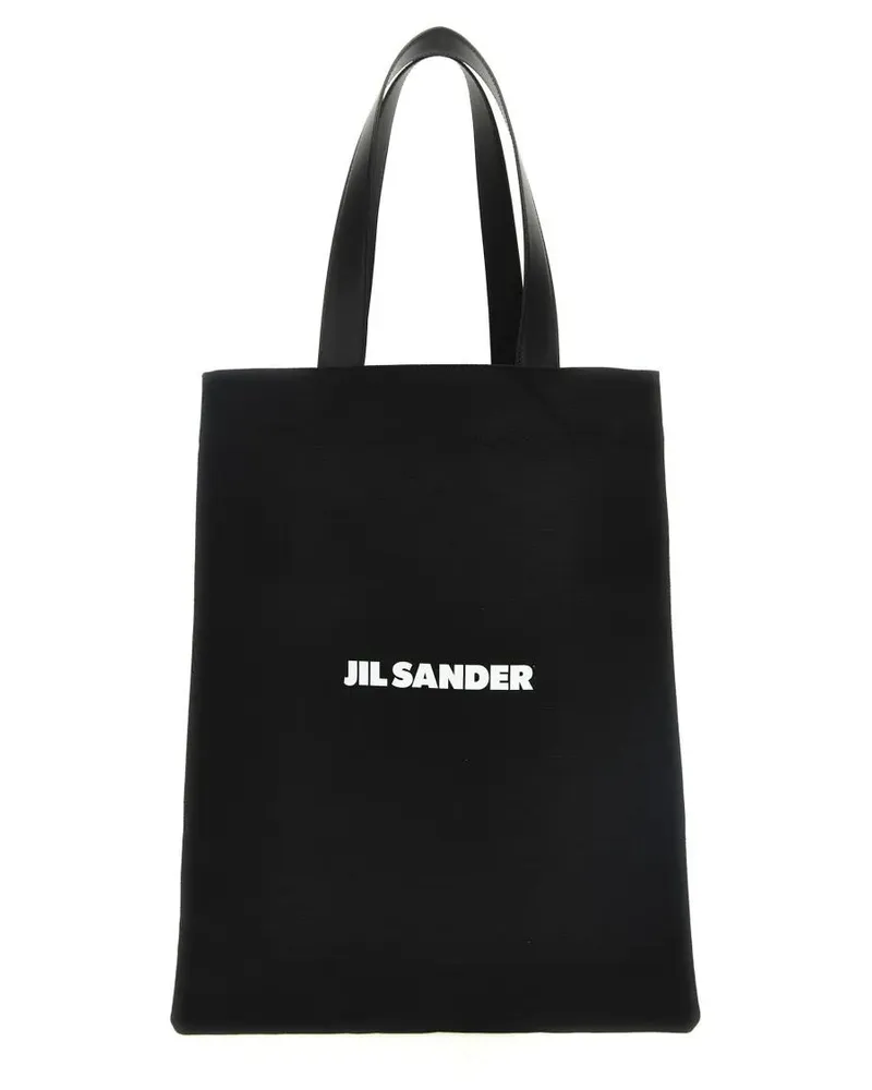 Jil Sander Shopper & Totes 'Flat Shopper' Medium Shopping schwarz Schwarz