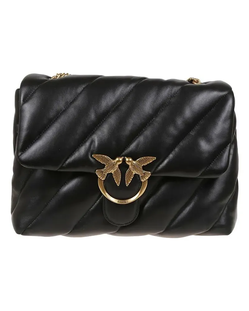 Pinko Hobo Bags Love Puff Big Cl Sheep Nappa Shoulder Bag schwarz Schwarz