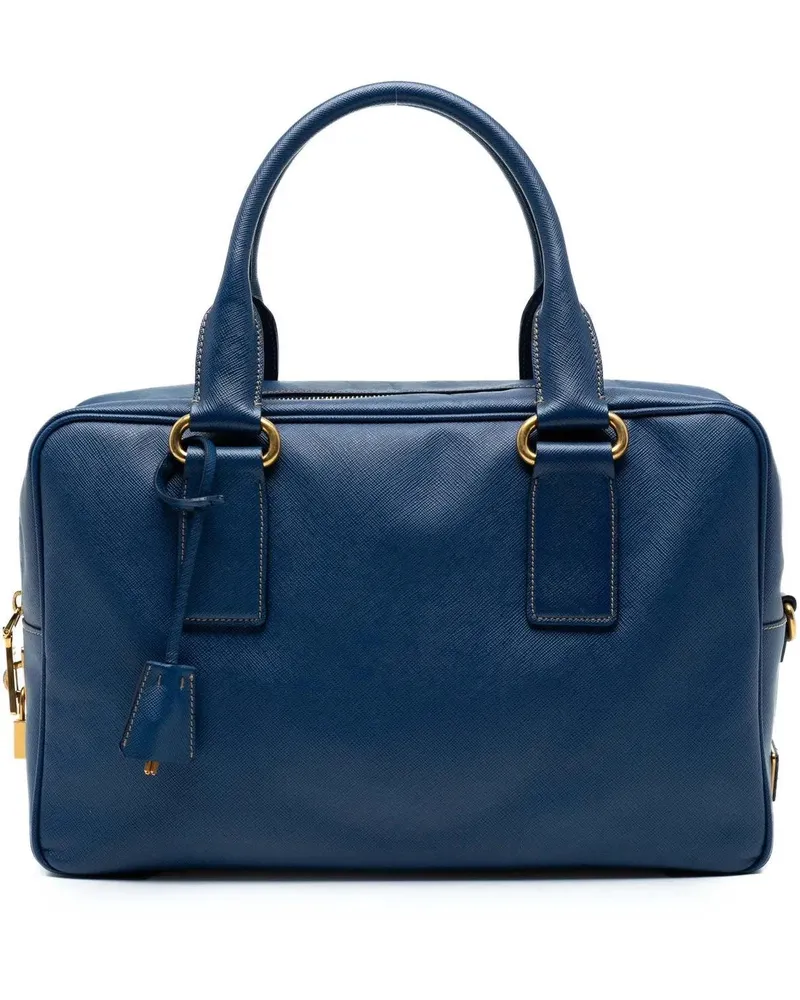 Prada Crossbody Bags Saffiano Lux Handbag blau Blau