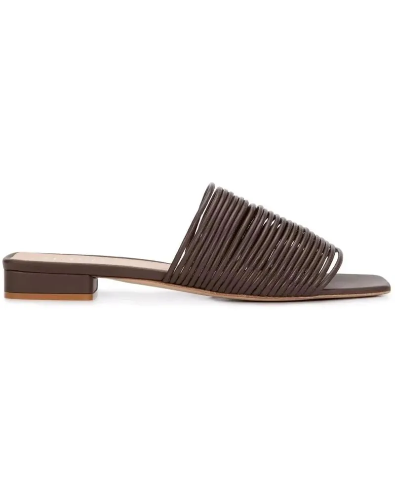 Peserico Slipper & Pantoletten Ciabatte in Pelle Marrone braun Braun
