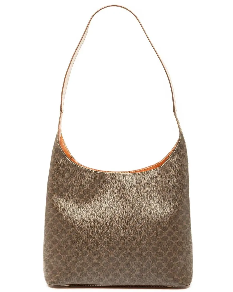 Celine Hobo Bags Macadam Coated Canvas Shoulder Bag braun Braun