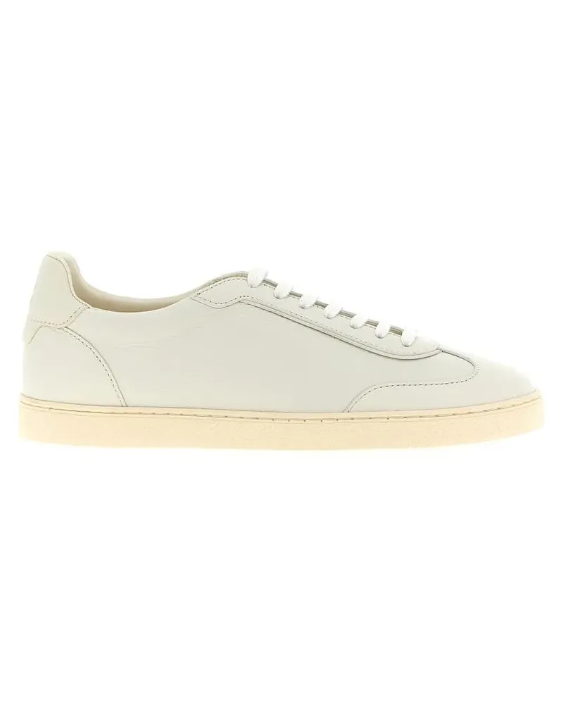 Brunello Cucinelli Low-Top Sneaker Deer Leather Sneakers weiß Weiß