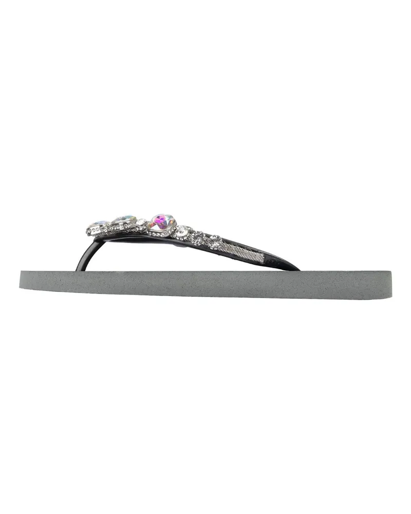 uzurii Slipper & Pantoletten Zehentrenner Copa Cabana Chrystal silberfarben Silber