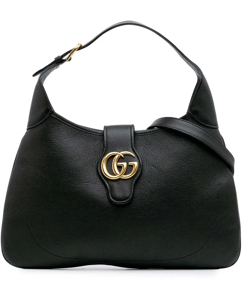 Gucci Hobo Bags Medium Leather Aphrodite Crossbody schwarz Schwarz