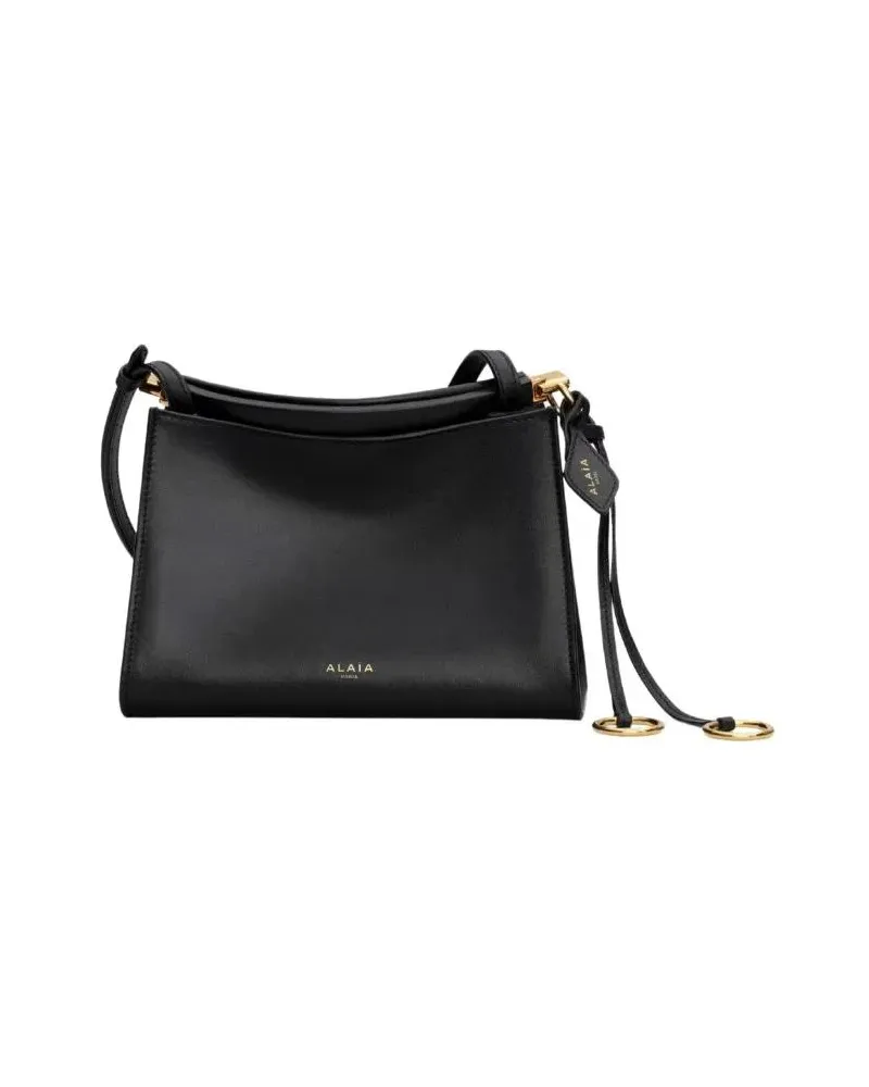 Alaïa Hobo Bags Structured Black Handbag With Adjustable Strap schwarz Schwarz