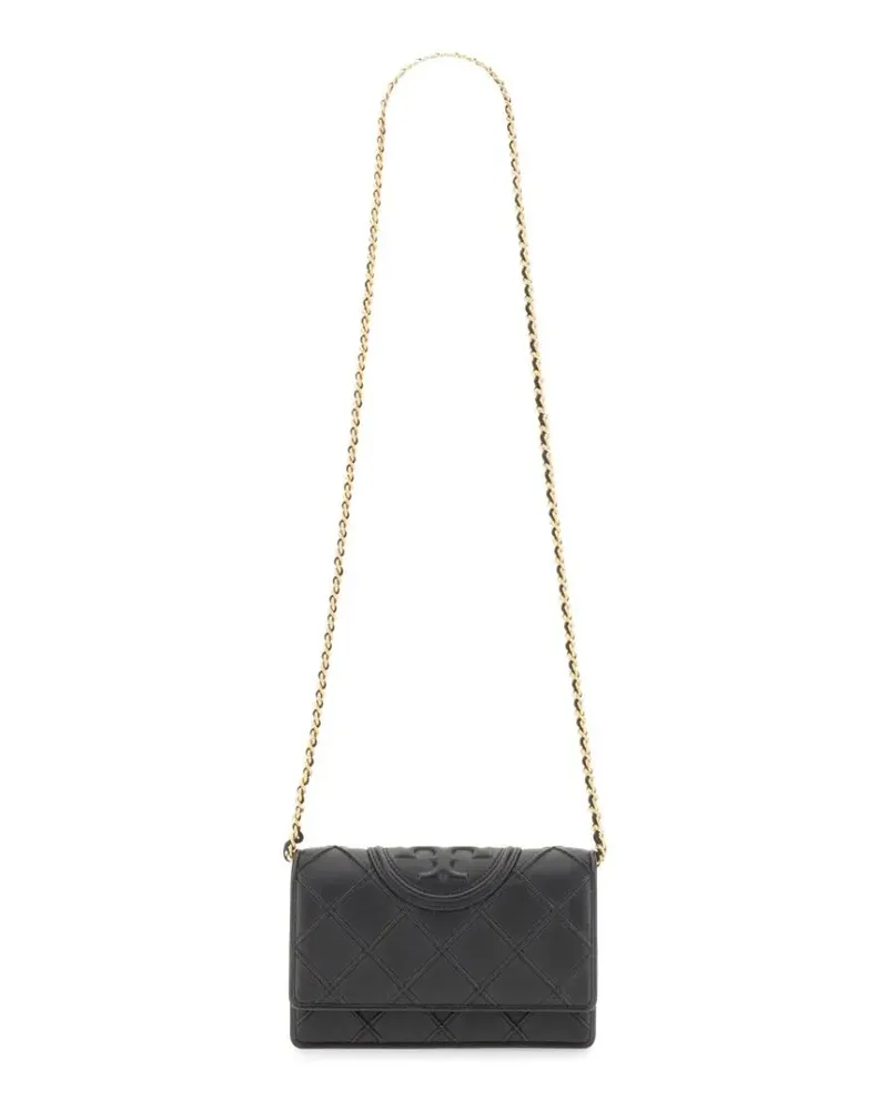Tory Burch Portemonnaie Fleming Wallet schwarz Schwarz
