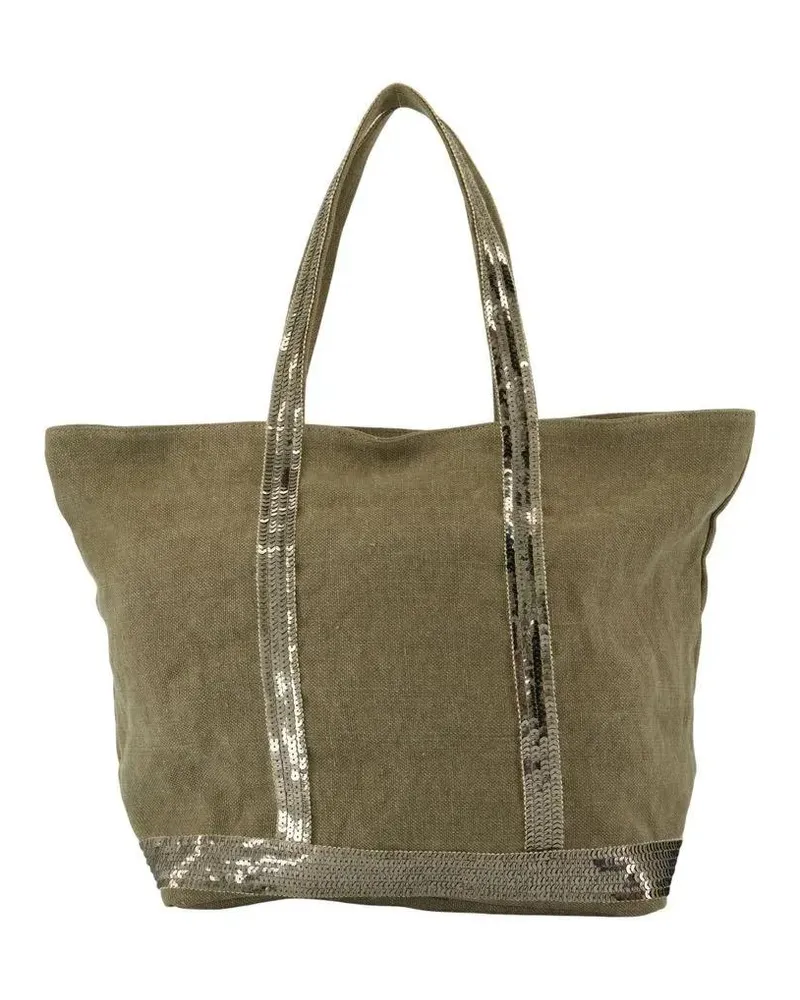 Vanessa Bruno Shopper & Totes M Zippe Shopper Bag - Linen - Khaki grün Grün