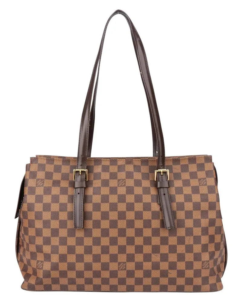 Louis Vuitton Crossbody Bags  Damier Ebene Monogram Chelsea Should braun Braun
