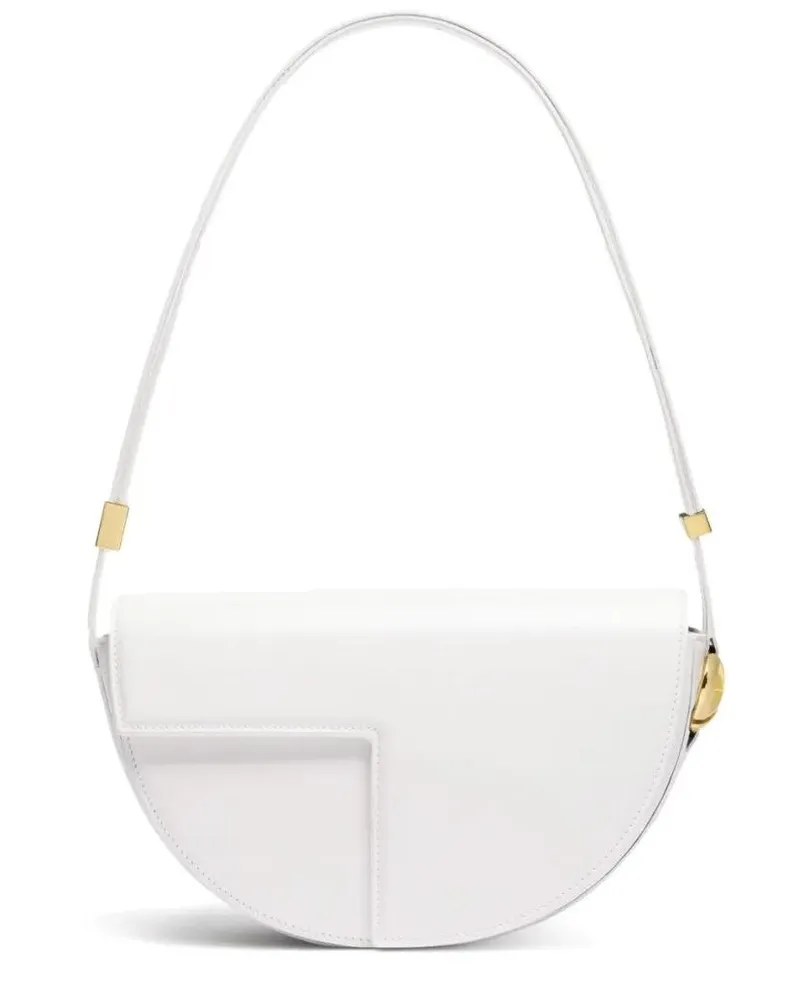 Patou Hobo Bags Foldover White Bag With Magnetic Fastening And Adj weiß Weiß
